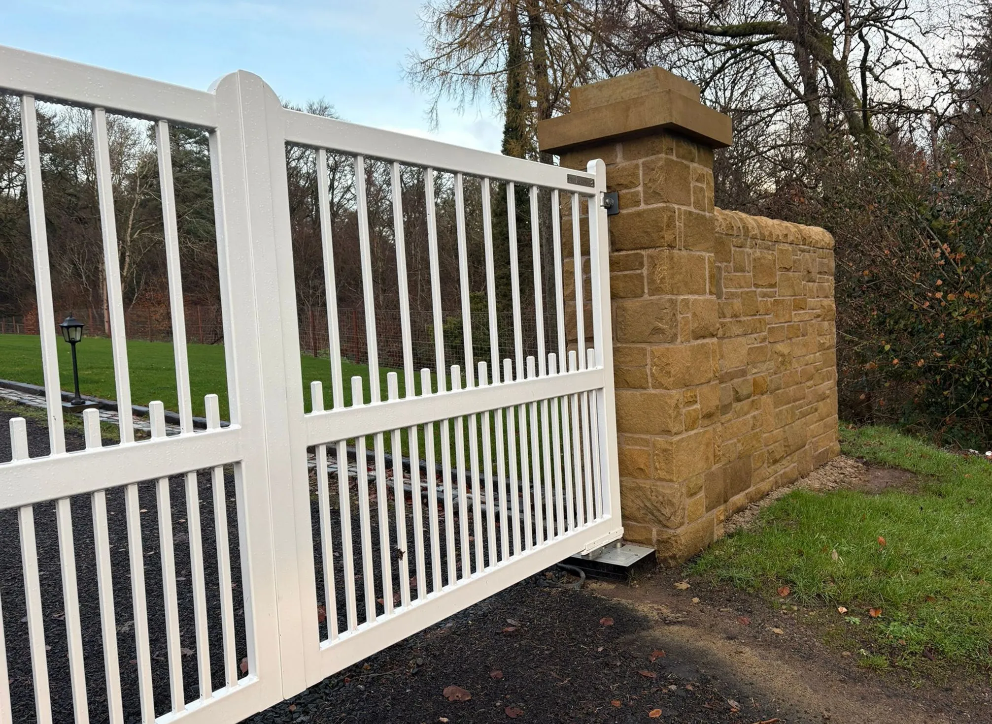Residential driveway gate installation in Grand Rapids